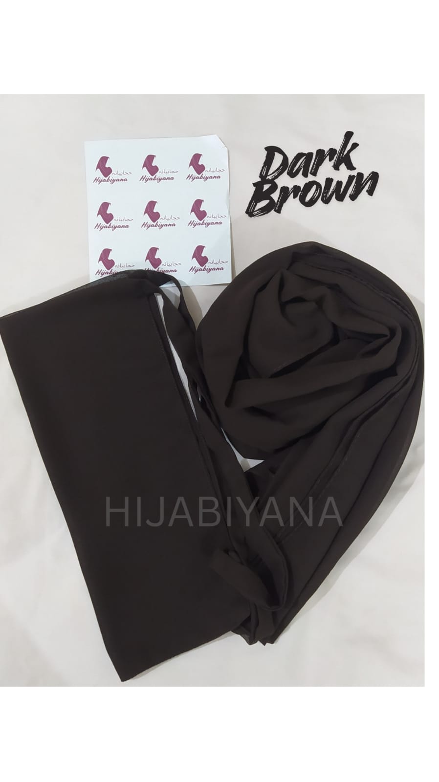 Dark Brown Hijab with Niqab