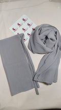 Silver Grey Hijab with Niqab