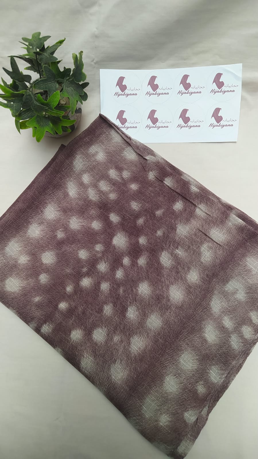 Muted Plum Deer Print Hijab