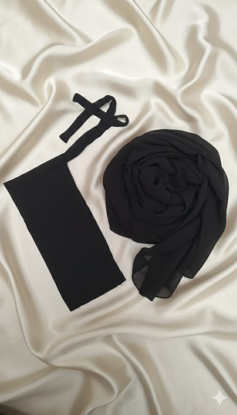 Black Hijab with Niqab