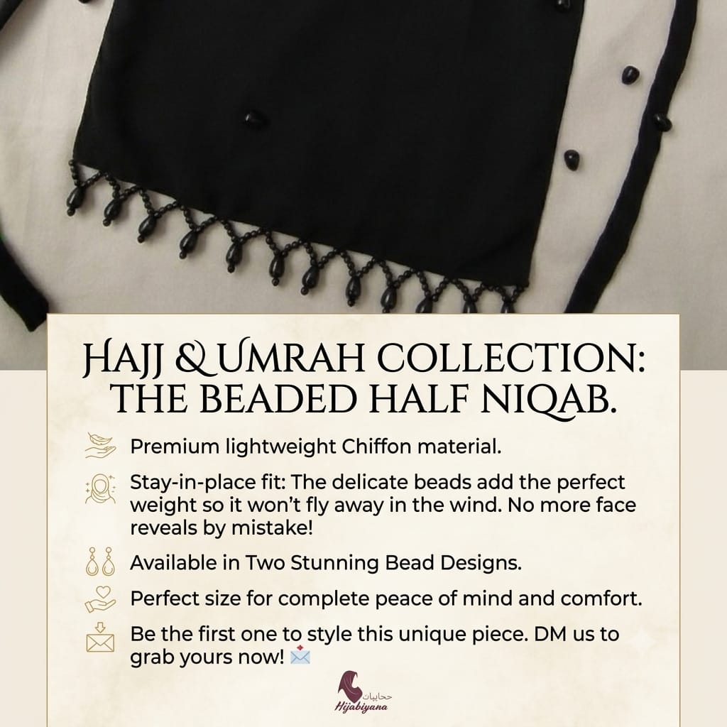 Beaded Half Niqab