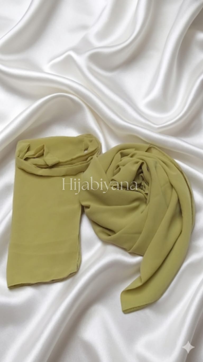 Light Pistachio Hijab with Niqab