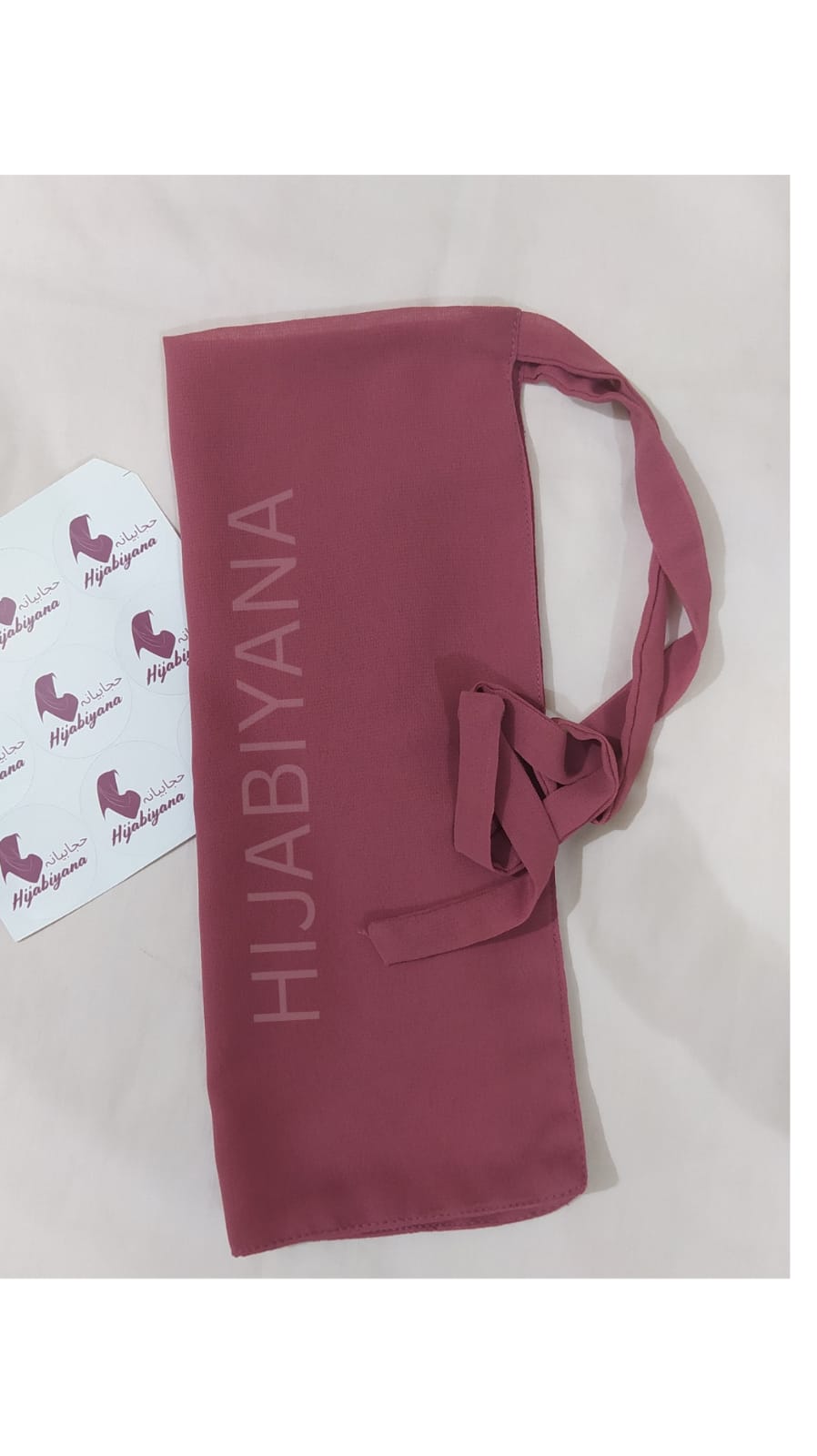 Rose Wood Chiffon Half Niqab