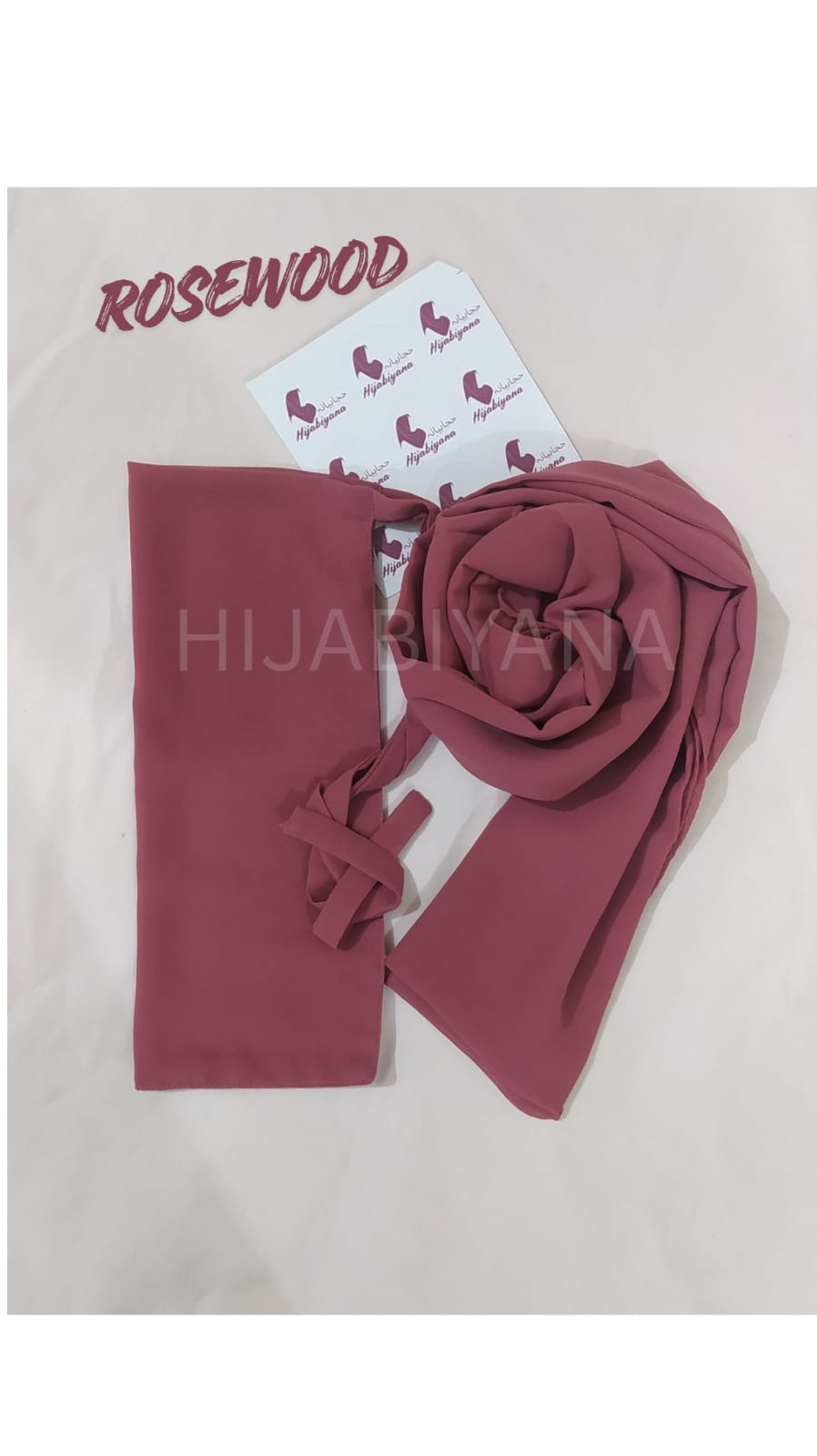 Rose Wood Hijab with Niqab