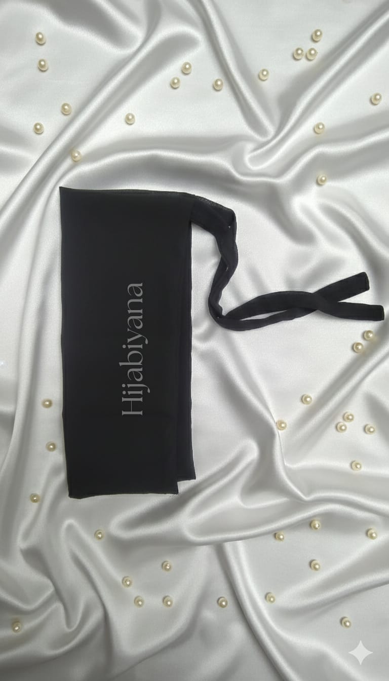 Black Chiffon Half Niqab