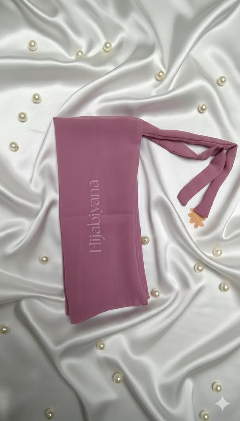 Dusty Pink Chiffon Half Niqab