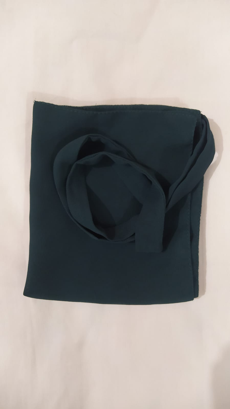 Bottle Green Chiffon Half Niqab