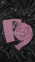 Dusty Pink Chiffon Hijab with Niqab