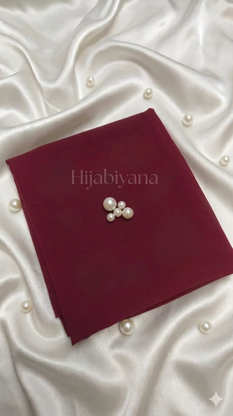 Maroon Chiffon Hijabs